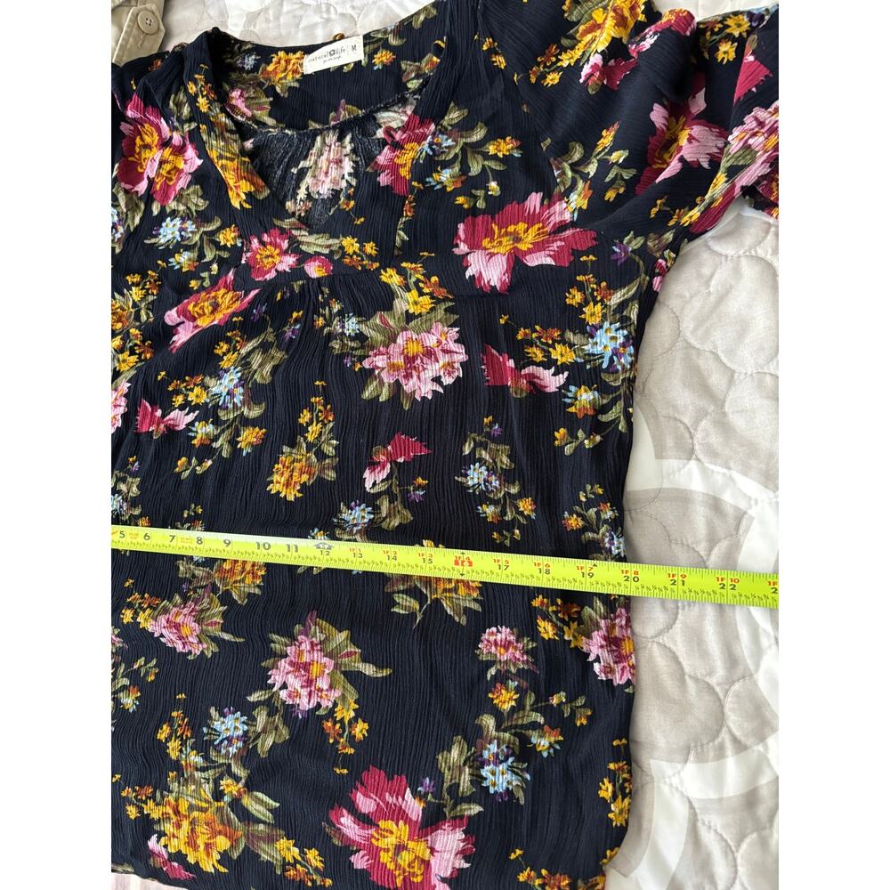 Natural Life Rowan Black Floral Midi Dress Medium - Picture 8 of 9